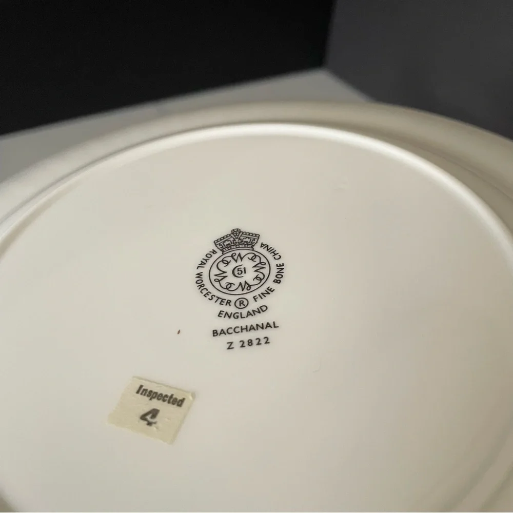 SET of 2 Salad Plates - Bacchanal by Royal Worcester